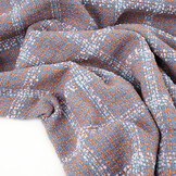 Woven Woolen Fabric Check Sorella Coral