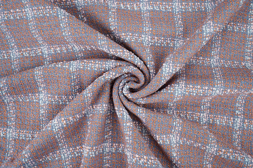 Woven Woolen Fabric Check Sorella Coral