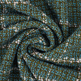 Woven Woolen Fabric Check Ravella Aqua