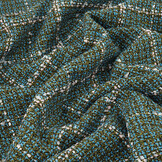 Gewebte Wollstoff Karo Ravella Aqua