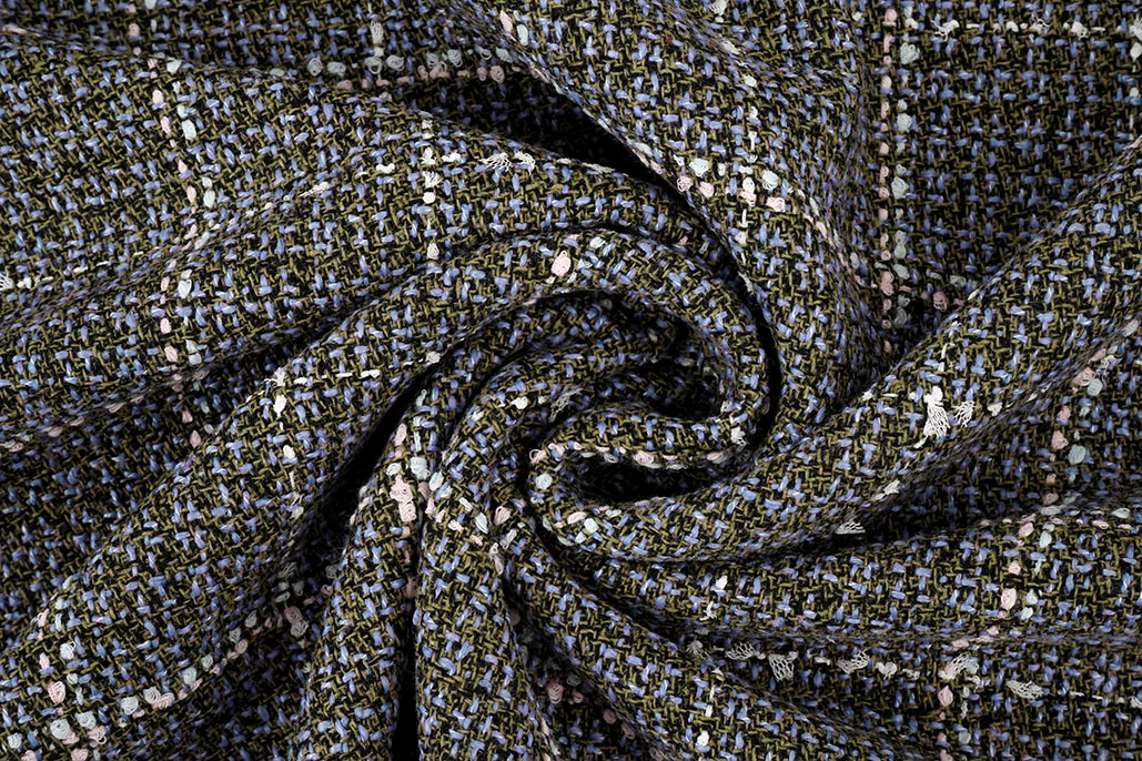 Woven Woolen Fabric Check Ravella Lilac