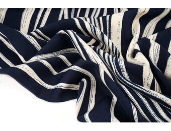 Fijne Crêpe Novara Marine Blauw