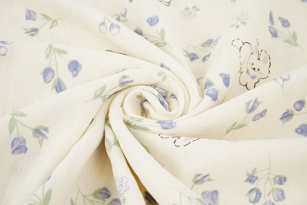 Double Gauze Bunny Bluebell