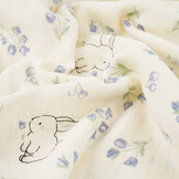 Baumwoll Musselin Bunny Bluebell