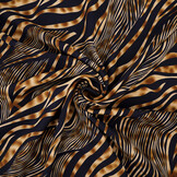 Fine Crêpe Zebora Navy - Brown