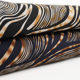Fine Crêpe Zebora Black - Light Brwon