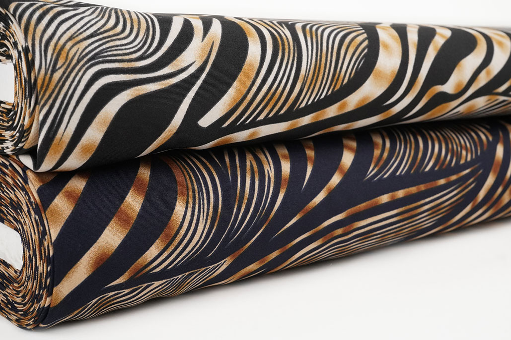 Fine Crêpe Zebora Black - Light Brwon