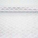 Lamé Mermaid Fantasy Pearlescent on White