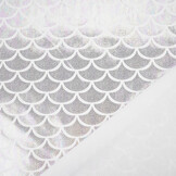 Lamé Mermaid Fantasy Pearlescent on White