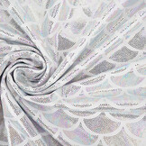 Lamé Mermaid Fantasy Pearlescent on White