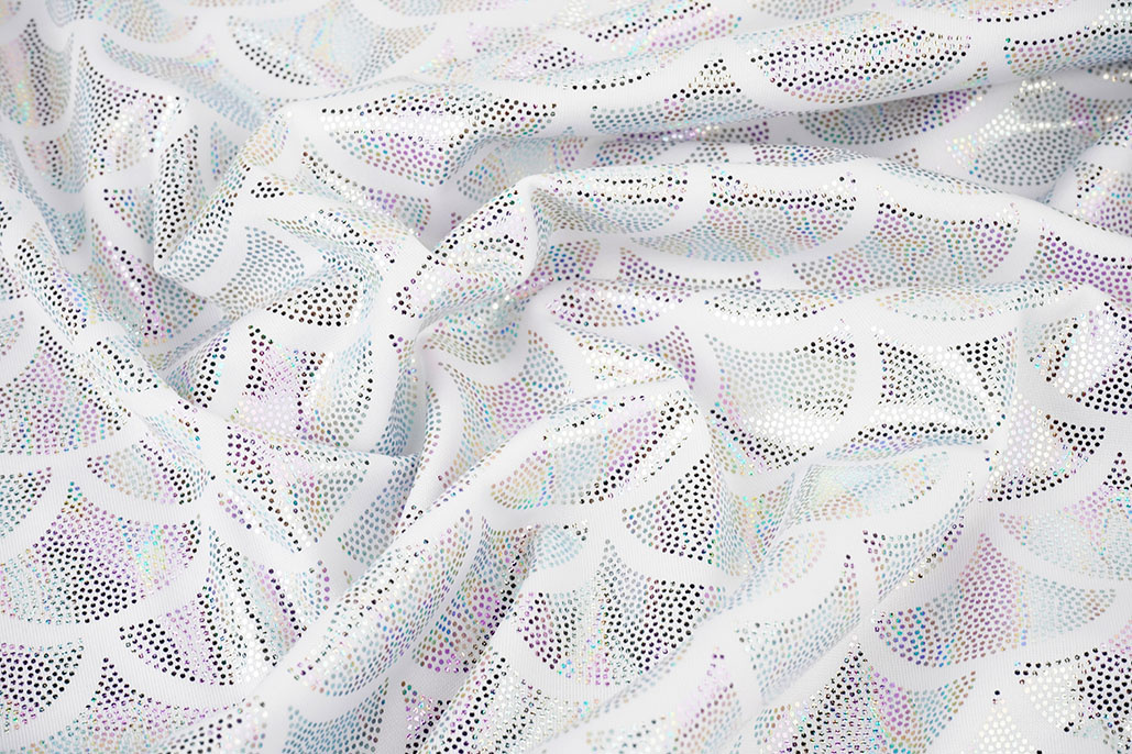 Lamé Mermaid Fantasy Pearlescent on White