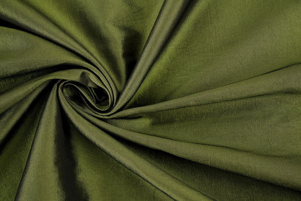 Crinkle Taft Moss Green