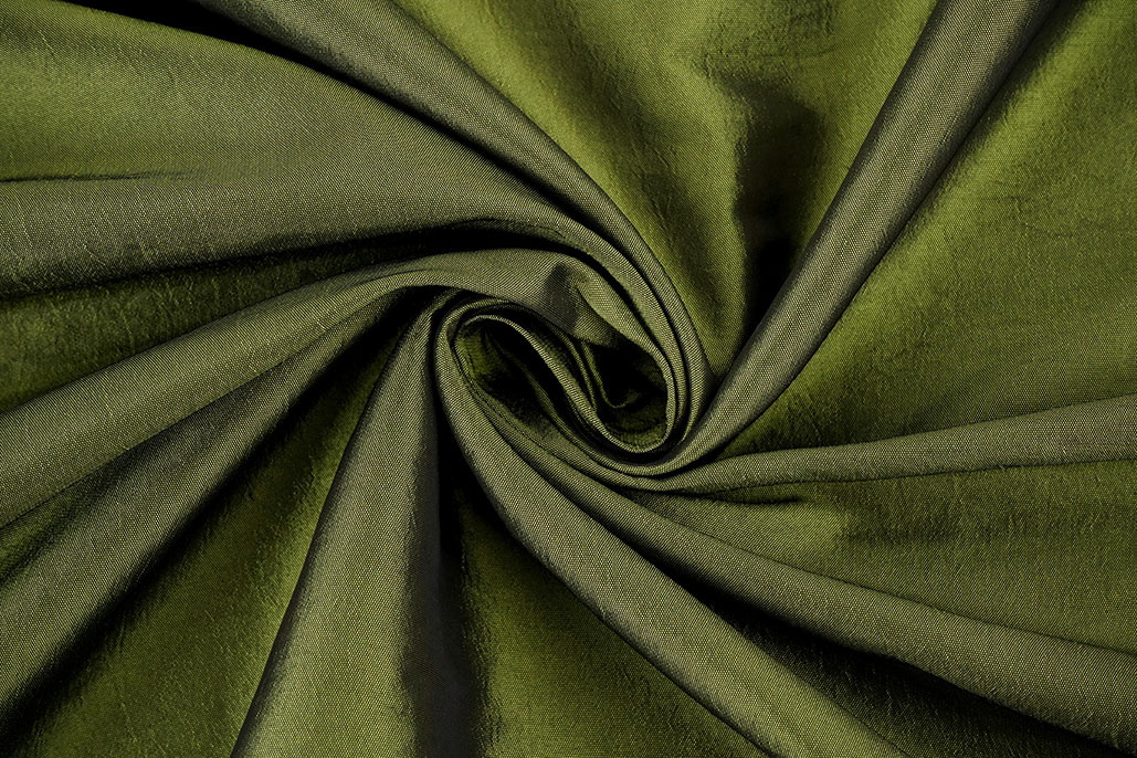 Crinkle Taft Moss Green