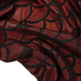 Lamé Mermaid Fantasy Red on Black