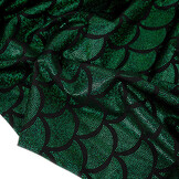 Lamé Mermaid Fantasy Green on Black