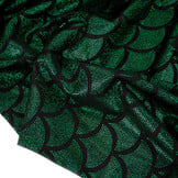 Lamé Mermaid Fantasy Grün auf Schwarz