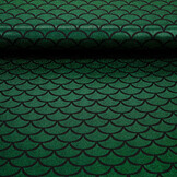 Lamé Mermaid Fantasy Green on Black