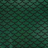 Lamé Mermaid Fantasy Green on Black