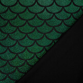 Lamé Mermaid Fantasy Green on Black
