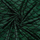 Lamé Mermaid Fantasy Green on Black