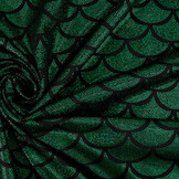 Lamé Mermaid Fantasy Green on Black