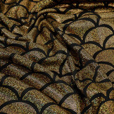 Lamé Mermaid Fantasy Gold on Black
