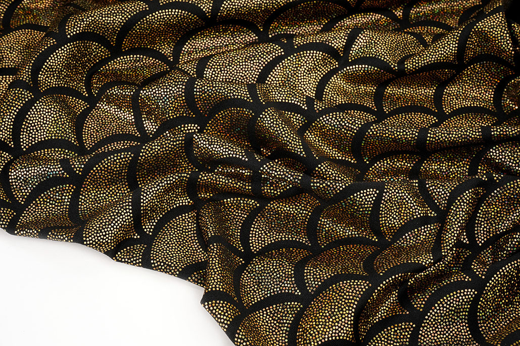 Lamé Mermaid Fantasy Gold on Black