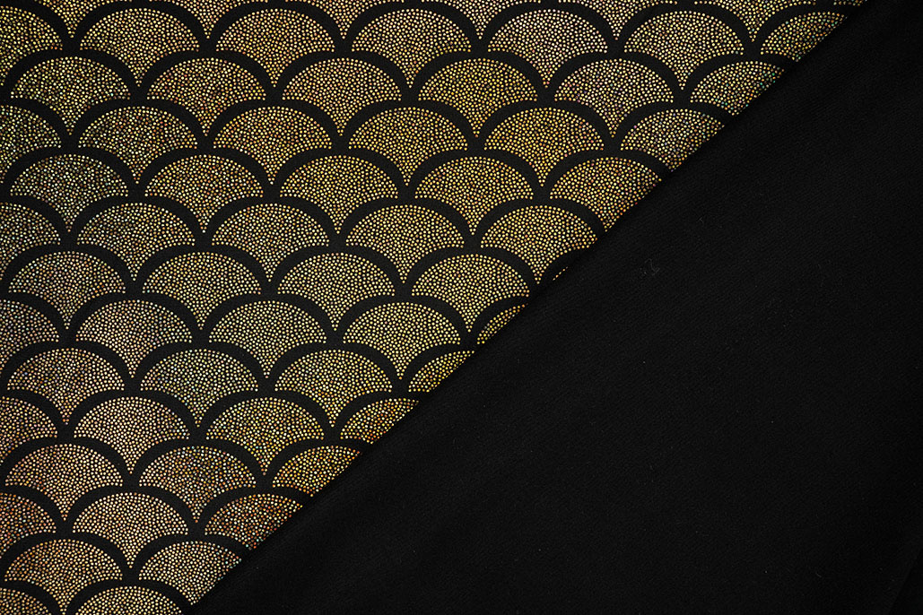 Lamé Mermaid Fantasy Gold on Black