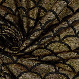 Lamé  Mermaid Fantasy Gold auf Schwarz