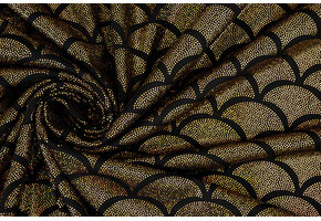 Lamé Mermaid Fantasy Gold on Black