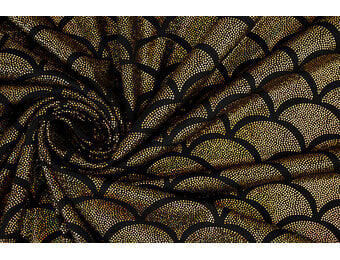 Lamé Mermaid Fantasy Gold on Black