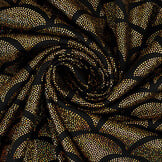 Lamé  Mermaid Fantasy Gold auf Schwarz