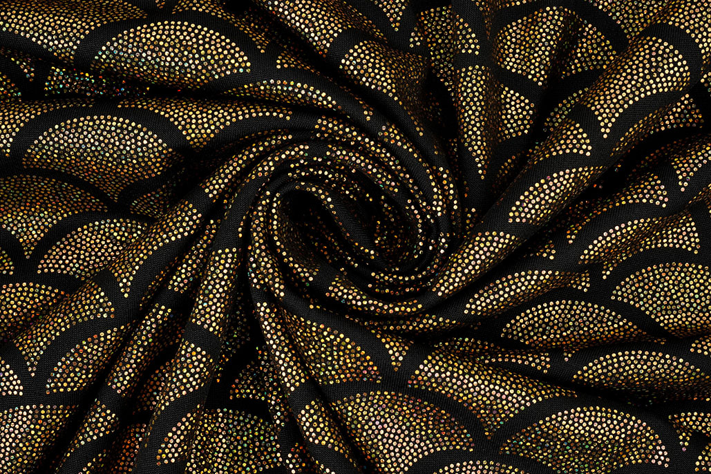Lamé Mermaid Fantasy Gold on Black