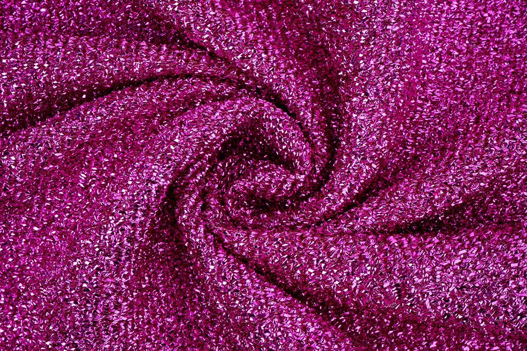Knitted Glitter Metallic Purplish-Pink