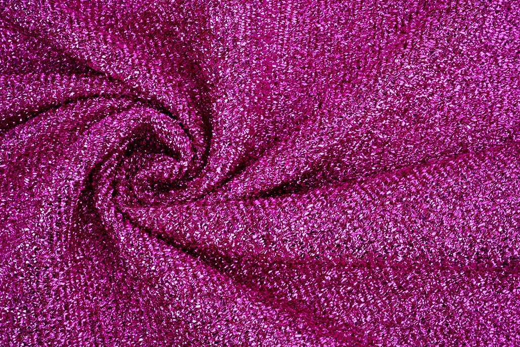 Knitted Glitter Metallic Purplish-Pink