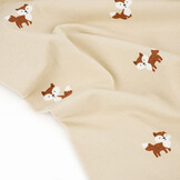 Cotton Jersey Foxes Beige
