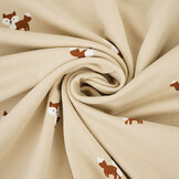 Cotton Jersey Foxes Beige