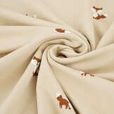 Cotton Jersey Vosjes Beige