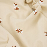Cotton Jersey Foxes Beige