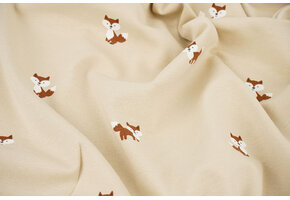 Baumwolljersey Füchse Beige