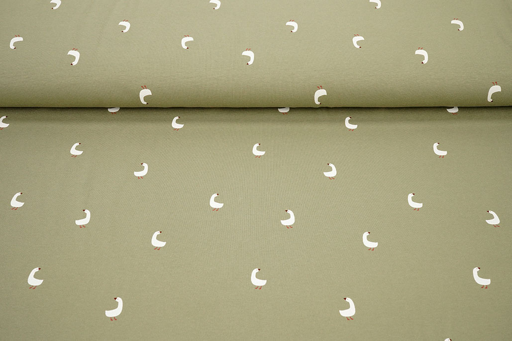 Cotton Jersey Goose Olive Green