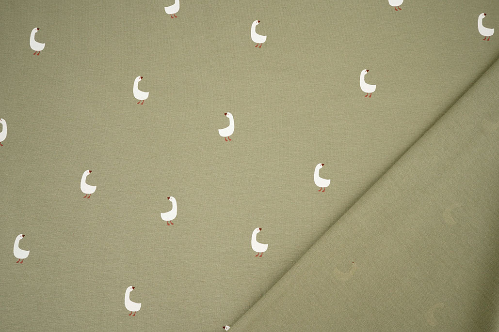 Cotton Jersey Goose Olive Green