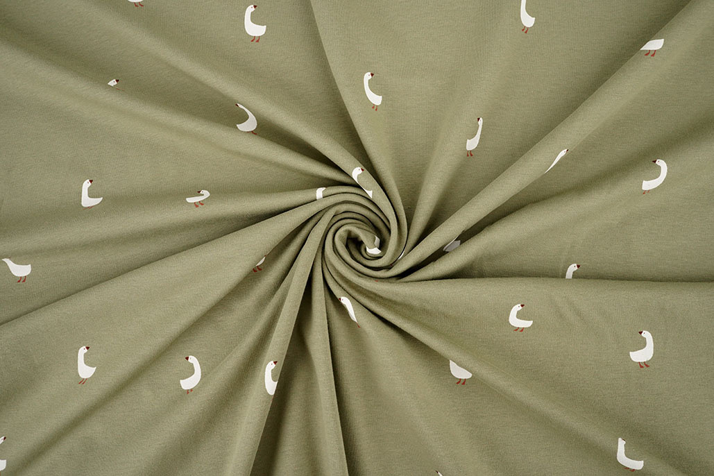 Cotton Jersey Goose Olive Green