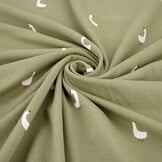 Cotton Jersey Ganzen Olijfgroen