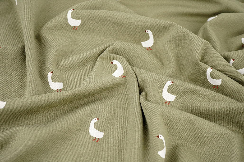 Cotton Jersey Goose Olive Green