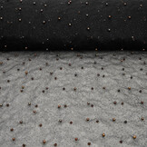 Fine Glitter Tulle with Pearls Black
