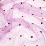 Fine Glitter Tulle with Pearls Purple