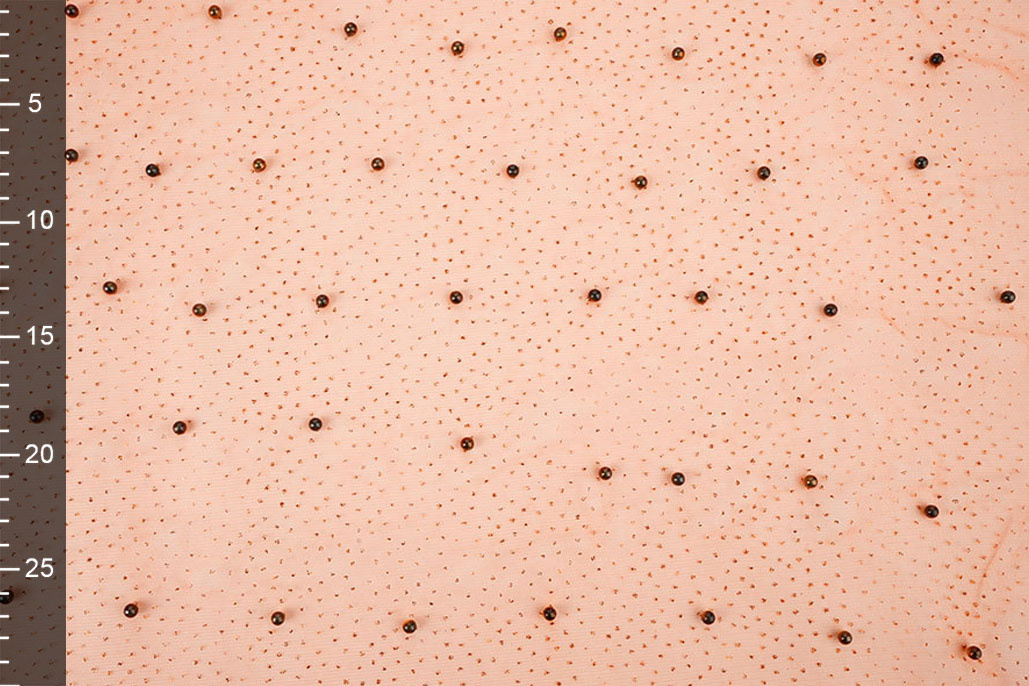 Fijne Glitter Tule met Parels Oranje