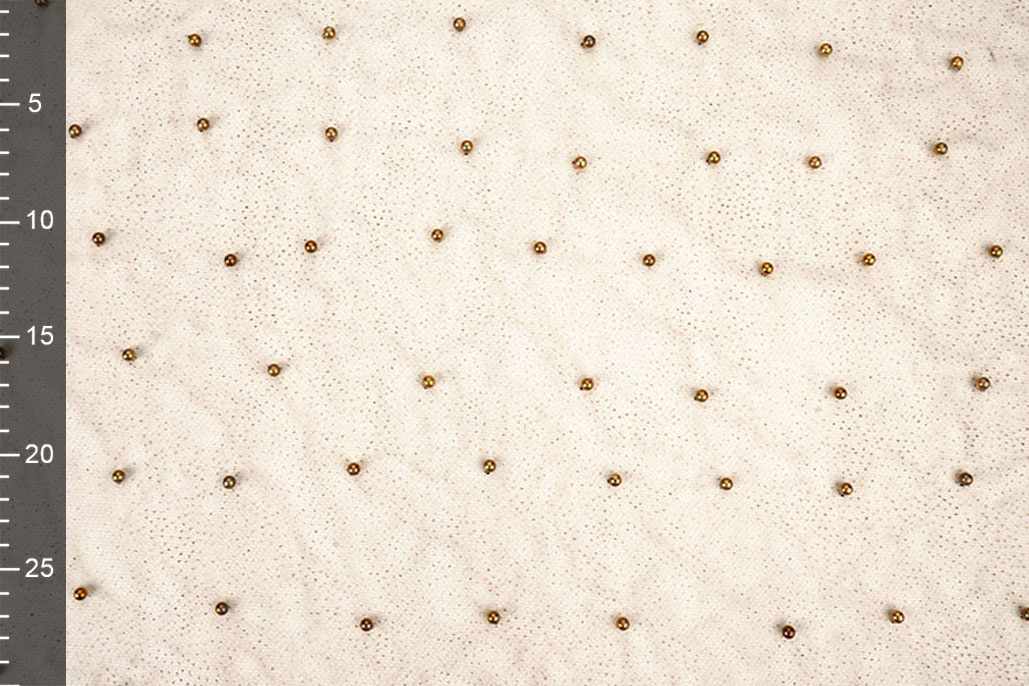 Fine Glitter Tulle with Pearls Brown