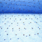 Fijne Glitter Tule met  Parels Koningsblauw